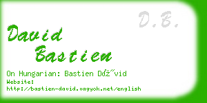 david bastien business card